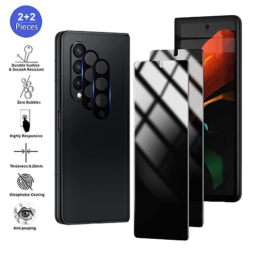 22 Samsung Galaxy Z Fold 4 Privacy Screen Protector - 2 Pack Front Private Tempered Glass Screen Protector 2 Pack Camera Lens Protector Anti-Scratch Anti-Spy
22 Samsung Galaxy Z Fold 4 Privacy Screen Protector - 2 Pack Front Private Tempered Glass Screen Protector 2 Pack Camera Lens Protector Anti-Scratch Anti-Spy
