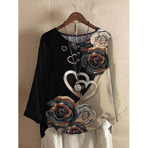 Damen Hemd Schwarz Gelb Rosa Blumen Bedruckt Langarm Casual Festtage Basic Rundhalsausschnitt Standard Blume S
Damen Hemd Schwarz Gelb Rosa Blumen Bedruckt Langarm Casual Festtage Basic Rundhalsausschnitt Standard Blume S
