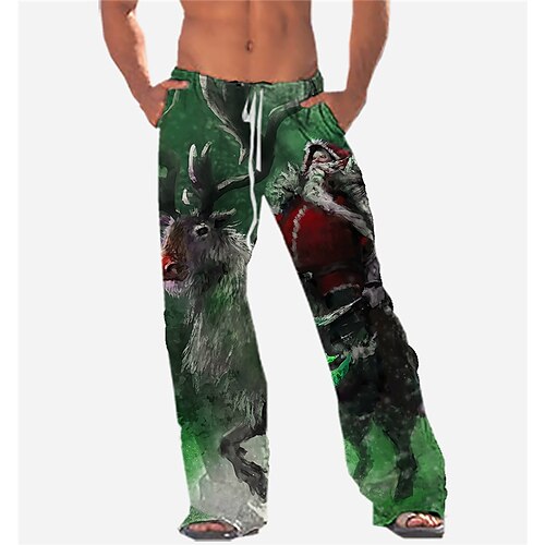 Men's Trousers Beach Pants Drawstring Elastic Waist 3D Print Deer Graphic Prints Christmas Comfort Breathable Casual Daily Holiday Streetwear Classic Style Green Blue
Men's Trousers Beach Pants Drawstring Elastic Waist 3D Print Deer Graphic Prints Christmas Comfort Breathable Casual Daily Holiday Streetwear Classic Style Green Blue