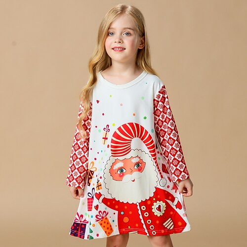 Kids Girls' Ugly Christmas Dress Santa Claus Christmas Tree A Line Dress Christmas Gifts Green Blue Purple Above Knee Long Sleeve Active Fashion Dresses Christmas Winter Fall Regular Fit 3-7
Kids Girls' Ugly Christmas Dress Santa Claus Christmas Tree A Line Dress Christmas Gifts Green Blue Purple Above Knee Long Sleeve Active Fashion Dresses Christmas Winter Fall Regular Fit 3-7