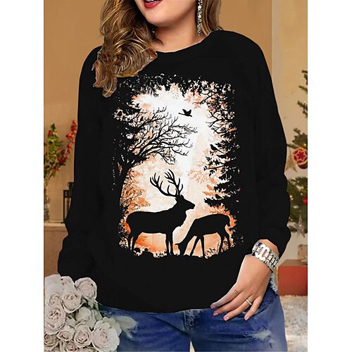 Women's Plus Size Christmas Tops Hoodie Sweatshirt Plaid Sunflower Print Long Sleeve V Neck Streetwear Daily Polyester Fall Winter Green Blue
Women's Plus Size Christmas Tops Hoodie Sweatshirt Plaid Sunflower Print Long Sleeve V Neck Streetwear Daily Polyester Fall Winter Green Blue