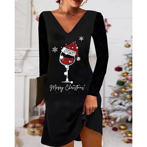 Women's Casual Dress T Shirt Dress Tee Dress Shift Dress Mini Dress Black Long Sleeve Letter Pocket Winter Fall Autumn V Neck Fashion Christmas Daily Vacation Loose Fit 2022 S M L XL XXL 3XL
Women's Casual Dress T Shirt Dress Tee Dress Shift Dress Mini Dress Black Long Sleeve Letter Pocket Winter Fall Autumn V Neck Fashion Christmas Daily Vacation Loose Fit 2022 S M L XL XXL 3XL