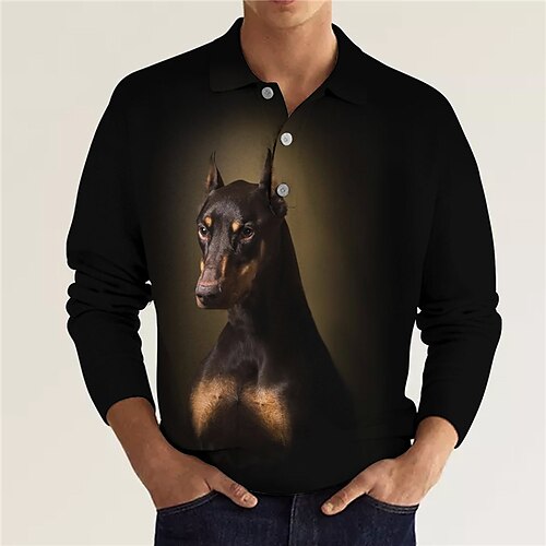 Men's Polo Shirt Golf Shirt Animal Dog Graphic Prints Turndown Blue Yellow 3D Print Outdoor Street Long Sleeve Button-Down Print Clothing Apparel Fashion Designer Casual Soft
Men's Polo Shirt Golf Shirt Animal Dog Graphic Prints Turndown Blue Yellow 3D Print Outdoor Street Long Sleeve Button-Down Print Clothing Apparel Fashion Designer Casual Soft