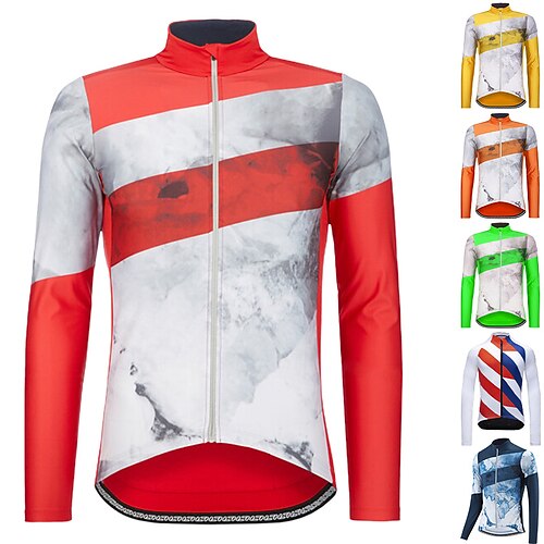 21Grams Men's Cycling Jersey Long Sleeve Bike Jersey Top with 3 Rear Pockets Mountain Bike MTB Road Bike Cycling Breathable Quick Dry Moisture Wicking Reflective Strips Green Yellow Orange Color Block
21Grams Men's Cycling Jersey Long Sleeve Bike Jersey Top with 3 Rear Pockets Mountain Bike MTB Road Bike Cycling Breathable Quick Dry Moisture Wicking Reflective Strips Green Yellow Orange Color Block