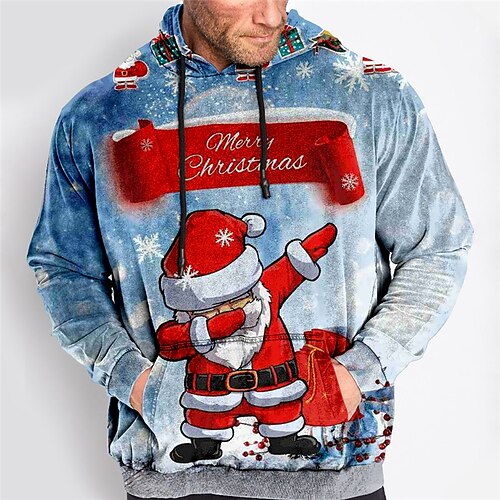 Men's Plus Size Pullover Hoodie Sweatshirt Big and Tall Santa Claus Hooded Long Sleeve Spring & Fall Basic Fashion Streetwear Comfortable Work Daily Wear Tops
Men's Plus Size Pullover Hoodie Sweatshirt Big and Tall Santa Claus Hooded Long Sleeve Spring & Fall Basic Fashion Streetwear Comfortable Work Daily Wear Tops