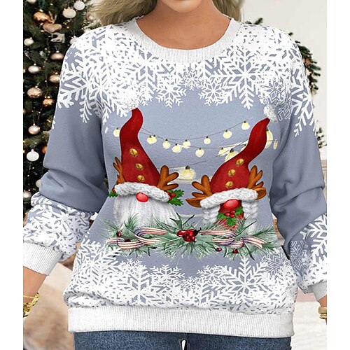 Women's Plus Size Christmas Tops Pullover Sweatshirt Deer Snowman Print Long Sleeve Crew Neck Casual Holiday Festival Daily Polyester Winter Fall Black Wine
Women's Plus Size Christmas Tops Pullover Sweatshirt Deer Snowman Print Long Sleeve Crew Neck Casual Holiday Festival Daily Polyester Winter Fall Black Wine