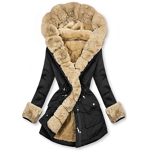 Women's Winter Jacket Winter Coat Parka Windproof Warm Street Casual Daily Wear Zipper Pocket Drawstring Fur Collar Zipper Hoodie Elegant Street Style Plain Regular Fit Outerwear Long Sleeve Winter
Women's Winter Jacket Winter Coat Parka Windproof Warm Street Casual Daily Wear Zipper Pocket Drawstring Fur Collar Zipper Hoodie Elegant Street Style Plain Regular Fit Outerwear Long Sleeve Winter