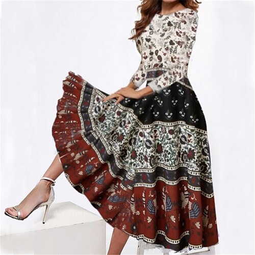 Women's Casual Dress Swing Dress Midi Dress Red Long Sleeve Floral Pocket Winter Fall Spring Crew Neck Fashion Daily Weekend 2022 S M L XL XXL 3XL
Women's Casual Dress Swing Dress Midi Dress Red Long Sleeve Floral Pocket Winter Fall Spring Crew Neck Fashion Daily Weekend 2022 S M L XL XXL 3XL