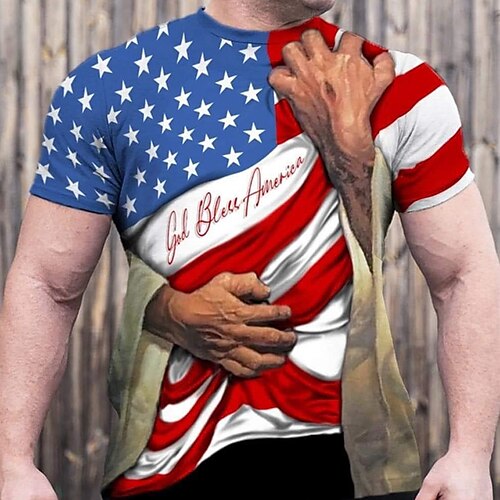 Men's T shirt Tee Graphic Prints National Flag Crew Neck Black / Red Red / White Gray 3D Print Outdoor Street Short Sleeve Print Clothing Apparel Sports Designer Casual
Men's T shirt Tee Graphic Prints National Flag Crew Neck Black / Red Red / White Gray 3D Print Outdoor Street Short Sleeve Print Clothing Apparel Sports Designer Casual