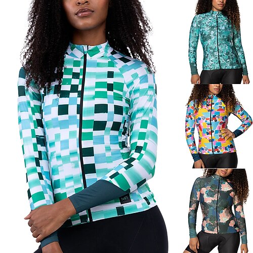 21Grams Women's Cycling Jersey Long Sleeve Bike Jersey Top with 3 Rear Pockets Mountain Bike MTB Road Bike Cycling Breathable Quick Dry Moisture Wicking Reflective Strips Green Yellow Dark Green
21Grams Women's Cycling Jersey Long Sleeve Bike Jersey Top with 3 Rear Pockets Mountain Bike MTB Road Bike Cycling Breathable Quick Dry Moisture Wicking Reflective Strips Green Yellow Dark Green