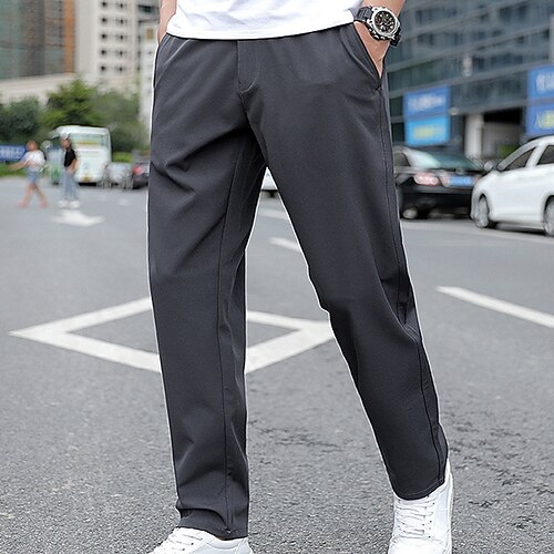 Men's Trousers Casual Pants Zipper Pocket Straight Leg Solid Color Comfort Breathable Daily Holiday Going out Sports Fashion Black Dark Gray Micro-elastic 
Men's Trousers Casual Pants Zipper Pocket Straight Leg Solid Color Comfort Breathable Daily Holiday Going out Sports Fashion Black Dark Gray Micro-elastic