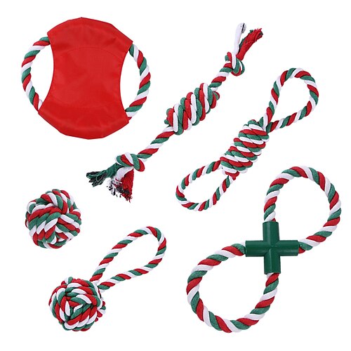 Pet Christmas Cotton Rope Toys Dog Teeth Grinding Supplies Colored Cotton Rope Christmas Knot Bite Resistant Toys
Pet Christmas Cotton Rope Toys Dog Teeth Grinding Supplies Colored Cotton Rope Christmas Knot Bite Resistant Toys