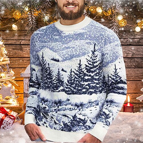 Men's Sweater Ugly Sweater Pullover Ribbed Knit Cropped Knitted Christmas Tree Turtleneck Keep Warm Modern Contemporary Christmas Work Clothing Apparel Fall & Winter Blue Dark Green S M L
Men's Sweater Ugly Sweater Pullover Ribbed Knit Cropped Knitted Christmas Tree Turtleneck Keep Warm Modern Contemporary Christmas Work Clothing Apparel Fall & Winter Blue Dark Green S M L