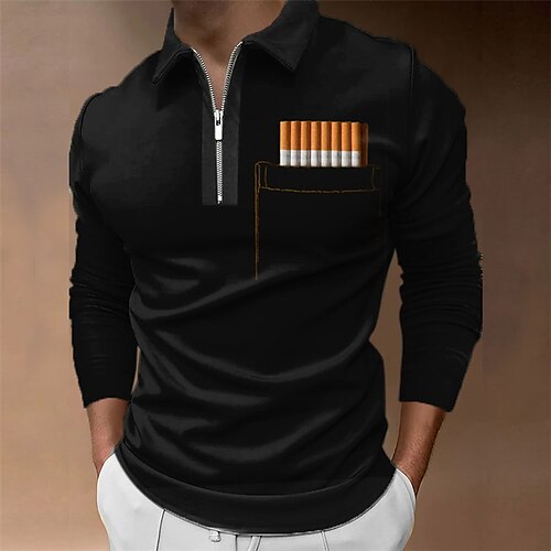 Men's Polo Shirt Golf Shirt Graphic Prints Turndown Black 3D Print Outdoor Street Long Sleeve Zipper Print Clothing Apparel Fashion Designer Casual Soft
Men's Polo Shirt Golf Shirt Graphic Prints Turndown Black 3D Print Outdoor Street Long Sleeve Zipper Print Clothing Apparel Fashion Designer Casual Soft