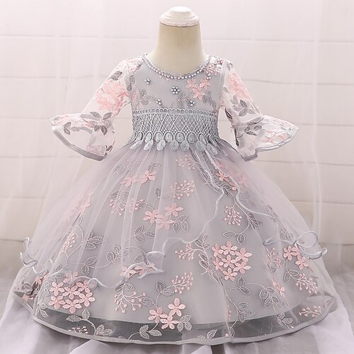 Toddler Girls' Party Dress Graphic Party Dress Knee-length Dress Performance Embroidered 3/4 Length Sleeve Cute Dress 3-7 Years Fall Gray
Toddler Girls' Party Dress Graphic Party Dress Knee-length Dress Performance Embroidered 3/4 Length Sleeve Cute Dress 3-7 Years Fall Gray