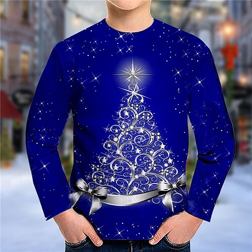 Toddler Boys Ugly Christmas T shirt Tee Christmas Tree Long Sleeve Crewneck Children Top Casual 3D Print Cute Daily Winter Fall Blue 7-13 Years
Toddler Boys Ugly Christmas T shirt Tee Christmas Tree Long Sleeve Crewneck Children Top Casual 3D Print Cute Daily Winter Fall Blue 7-13 Years