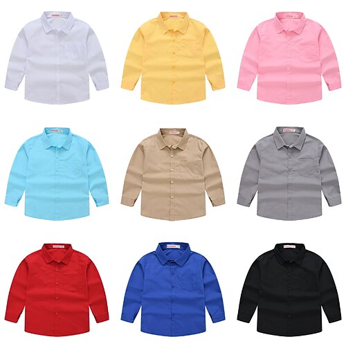 Toddler Boys Shirt Tee Solid Color Long Sleeve Button Children Top Outdoor Basic Daily Winter Fall Black 7-13 Years
Toddler Boys Shirt Tee Solid Color Long Sleeve Button Children Top Outdoor Basic Daily Winter Fall Black 7-13 Years