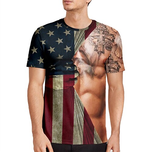 Men's T shirt Tee Graphic Prints National Flag Crew Neck Wine 3D Print Outdoor Street Short Sleeve Print Clothing Apparel Sports Designer Casual / Summer
Men's T shirt Tee Graphic Prints National Flag Crew Neck Wine 3D Print Outdoor Street Short Sleeve Print Clothing Apparel Sports Designer Casual / Summer
