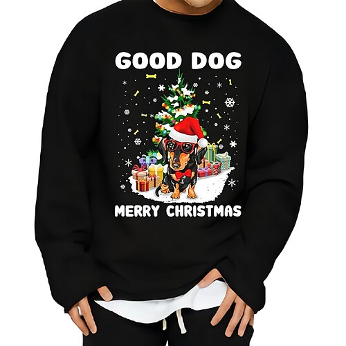 Men's Sweatshirt Black Crew Neck Dog Ugly Christmas Print Sports Outdoor Casual Sports Hot Stamping Basic Sportswear Casual Spring Fall Winter Clothing Apparel Hoodies Sweatshirts
Men's Sweatshirt Black Crew Neck Dog Ugly Christmas Print Sports Outdoor Casual Sports Hot Stamping Basic Sportswear Casual Spring Fall Winter Clothing Apparel Hoodies Sweatshirts