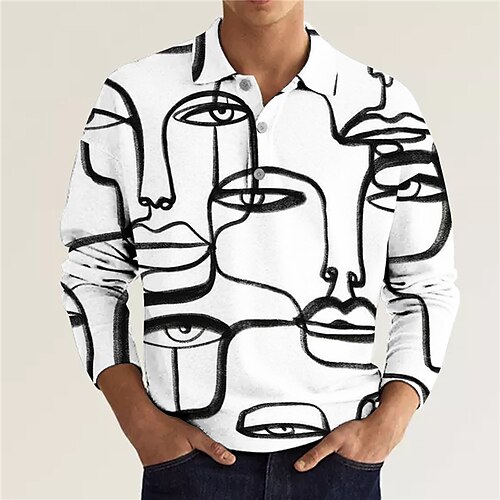 Herre POLO T-skjorte Golf skjorte Abstrakt Grafiske trykk Aftæpning Grønn Svart Blå Gul Marineblå 3D-utskrift utendørs Gate Langermet Knapp ned Trykt mønster Klær Mote Designer Fritid Myk
Herre POLO T-skjorte Golf skjorte Abstrakt Grafiske trykk Aftæpning Grønn Svart Blå Gul Marineblå 3D-utskrift utendørs Gate Langermet Knapp ned Trykt mønster Klær Mote Designer Fritid Myk