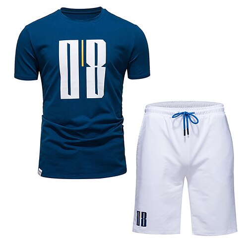 Men's T-shirt Suits Tracksuit Tennis Shirt Shorts and T Shirt Set Graphic Tee Graphic Letter Crew Neck Black / White WhiteBlack Blue / White BlackGray Print Outdoor Street Short Sleeve Drawstring 2
Men's T-shirt Suits Tracksuit Tennis Shirt Shorts and T Shirt Set Graphic Tee Graphic Letter Crew Neck Black / White WhiteBlack Blue / White BlackGray Print Outdoor Street Short Sleeve Drawstring 2