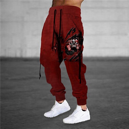 Men's Sweatpants Joggers Trousers Drawstring Elastic Waist 3D Print Skull Graphic Prints Comfort Sports Outdoor Casual Daily Cotton Blend Streetwear Stylish Blue Red Micro-elastic
Men's Sweatpants Joggers Trousers Drawstring Elastic Waist 3D Print Skull Graphic Prints Comfort Sports Outdoor Casual Daily Cotton Blend Streetwear Stylish Blue Red Micro-elastic