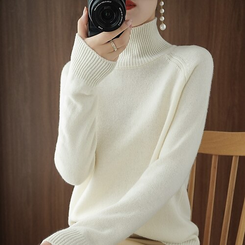 Women's Blouse Shirt Green Black Blue Plain Crochet Long Sleeve Casual Daily Basic High Neck Regular S
Women's Blouse Shirt Green Black Blue Plain Crochet Long Sleeve Casual Daily Basic High Neck Regular S