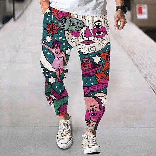 Men's Joggers Trousers Beach Pants Drawstring Elastic Waist 3D Print Cartoon Graphic Prints Comfort Breathable Sports Outdoor Casual Daily Streetwear Designer Blue Pink Micro-elastic
Men's Joggers Trousers Beach Pants Drawstring Elastic Waist 3D Print Cartoon Graphic Prints Comfort Breathable Sports Outdoor Casual Daily Streetwear Designer Blue Pink Micro-elastic