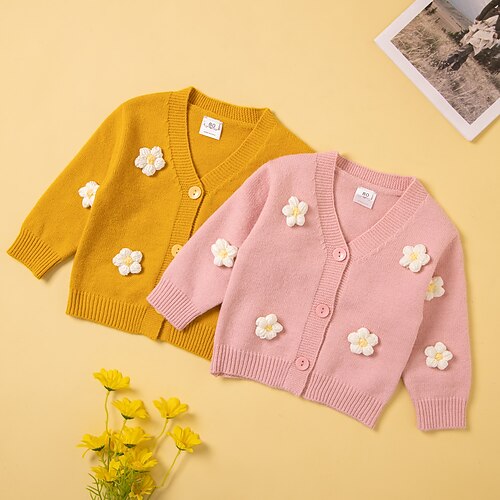Toddler Girls' Cardigan Solid Color Party Long Sleeve Fashion 1-3 Years Fall Pink Yellow
Toddler Girls' Cardigan Solid Color Party Long Sleeve Fashion 1-3 Years Fall Pink Yellow