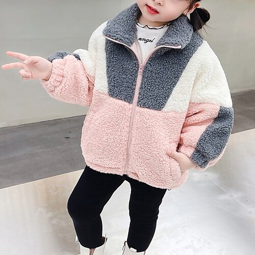 Toddler Girls' Sherpa Jacket Color Block Active Outdoor Cotton Coat Outerwear 3-7 Years Winter Pink
Toddler Girls' Sherpa Jacket Color Block Active Outdoor Cotton Coat Outerwear 3-7 Years Winter Pink