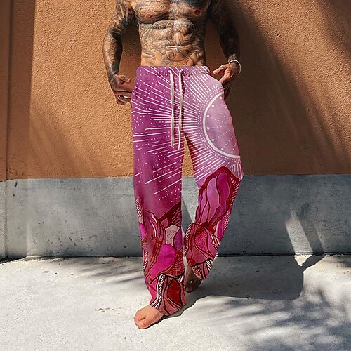 Men's Trousers Beach Pants Drawstring Elastic Waist 3D Print Graphic Prints Comfort Casual Daily Holiday Streetwear Designer Blue Pink
Men's Trousers Beach Pants Drawstring Elastic Waist 3D Print Graphic Prints Comfort Casual Daily Holiday Streetwear Designer Blue Pink