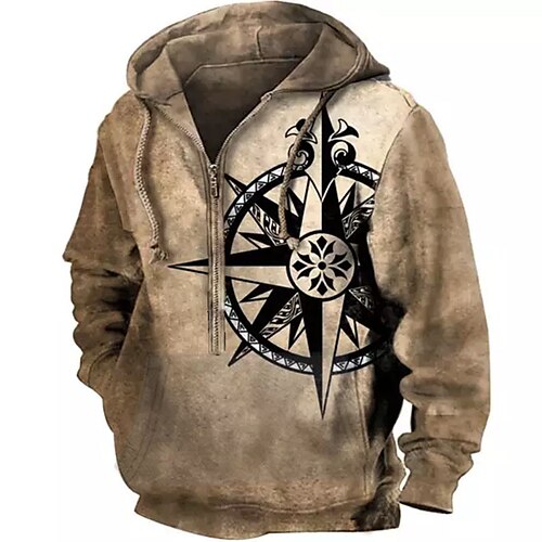 Men's Pullover Full Zip Hoodie Green Blue Brown Hooded Tribal Graphic Prints Zipper Print Casual Daily Sports 3D Print Basic Streetwear Designer Spring & Fall Clothing Apparel Compass Hoodies
Men's Pullover Full Zip Hoodie Green Blue Brown Hooded Tribal Graphic Prints Zipper Print Casual Daily Sports 3D Print Basic Streetwear Designer Spring & Fall Clothing Apparel Compass Hoodies