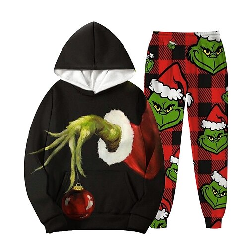 2 Pieces Kids Boys Ugly Christmas Hoodie & Pants Outfit Cartoon Leopard Long Sleeve Set Casual Vacation Winter Fall 7-13 Years Black White
2 Pieces Kids Boys Ugly Christmas Hoodie & Pants Outfit Cartoon Leopard Long Sleeve Set Casual Vacation Winter Fall 7-13 Years Black White