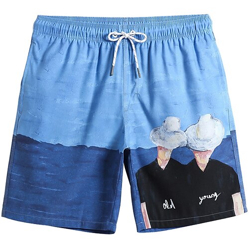 Men's Swim Shorts Swim Trunks Board Shorts Beach Shorts Pocket Drawstring Elastic Waist Graphic Graphic Prints Comfort Breathable Short Casual Daily Holiday Classic Style Casual / Sporty Sky Blue
Men's Swim Shorts Swim Trunks Board Shorts Beach Shorts Pocket Drawstring Elastic Waist Graphic Graphic Prints Comfort Breathable Short Casual Daily Holiday Classic Style Casual / Sporty Sky Blue