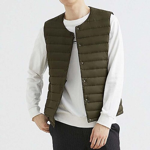 Men's Down Vest Winter Jacket Winter Coat Windproof Warm Date Casual Daily Office & Career Solid Color Outerwear Clothing Apparel Dark Grey Black Dark Navy
Men's Down Vest Winter Jacket Winter Coat Windproof Warm Date Casual Daily Office & Career Solid Color Outerwear Clothing Apparel Dark Grey Black Dark Navy