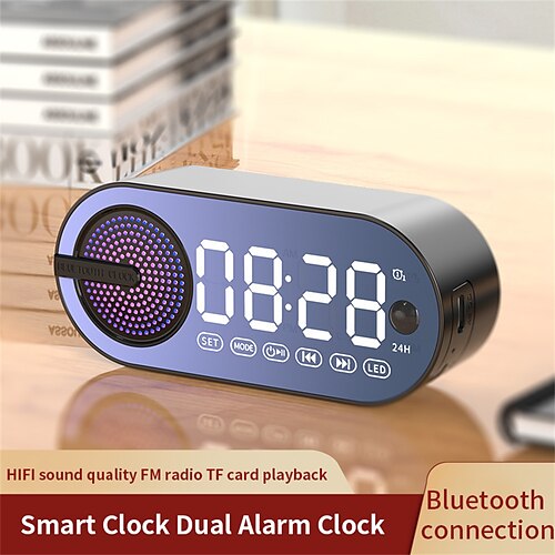 RGB TWS USB LED Mirror Wireless Bluetooth Speaker Quiet Digital Alarm Clock Radio FM Large Display Bedroom Living Room Office
RGB TWS USB LED Mirror Wireless Bluetooth Speaker Quiet Digital Alarm Clock Radio FM Large Display Bedroom Living Room Office