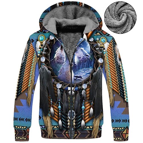 Men's Fleece Jacket Full Zip Hoodie Fleece Hoodie Sherpa Jacket Brown Hooded Wolf Graphic Prints Zipper Print Sports Outdoor Daily Sports 3D Print Fleece Streetwear Designer Ethnic Winter Clothing
Men's Fleece Jacket Full Zip Hoodie Fleece Hoodie Sherpa Jacket Brown Hooded Wolf Graphic Prints Zipper Print Sports Outdoor Daily Sports 3D Print Fleece Streetwear Designer Ethnic Winter Clothing