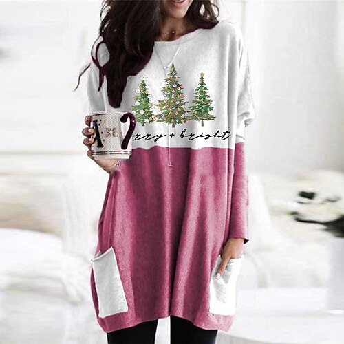 Women's Christmas Casual Dress T Shirt Dress Tee Dress Shift Dress Mini Dress Black Blue Pink Long Sleeve Color Block Pocket Winter Fall Autumn Crew Neck Fashion Daily Date 2022 XXS XS S M L XL XXL
Women's Christmas Casual Dress T Shirt Dress Tee Dress Shift Dress Mini Dress Black Blue Pink Long Sleeve Color Block Pocket Winter Fall Autumn Crew Neck Fashion Daily Date 2022 XXS XS S M L XL XXL