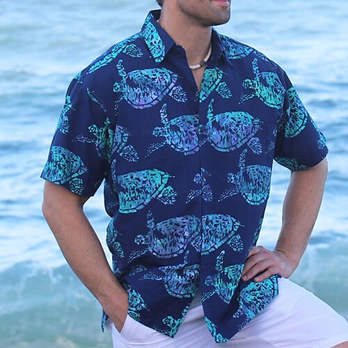 Men's Shirt Aloha Shirt Animal Graphic Prints Turndown Blue 3D Print Outdoor Street Short Sleeves Button-Down Print Clothing Apparel Tropical Fashion Hawaiian
Men's Shirt Aloha Shirt Animal Graphic Prints Turndown Blue 3D Print Outdoor Street Short Sleeves Button-Down Print Clothing Apparel Tropical Fashion Hawaiian