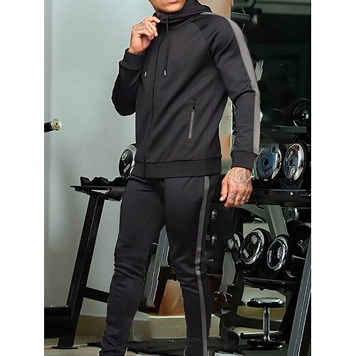 Men's Tracksuit Sweatsuit 2 Piece Full Zip Athletic Winter Long Sleeve Breathable Quick Dry Moisture Wicking Fitness Gym Workout Running Sportswear Activewear Striped Dark Grey Black Yellow
Men's Tracksuit Sweatsuit 2 Piece Full Zip Athletic Winter Long Sleeve Breathable Quick Dry Moisture Wicking Fitness Gym Workout Running Sportswear Activewear Striped Dark Grey Black Yellow