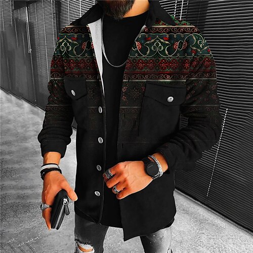 Men's Coat Warm Sports & Outdoor Single Breasted Graphic Prints Flower 3D Printed Graphic Turndown Vintage Jacket Outerwear Long Sleeve Pocket Fall & Winter
Men's Coat Warm Sports & Outdoor Single Breasted Graphic Prints Flower 3D Printed Graphic Turndown Vintage Jacket Outerwear Long Sleeve Pocket Fall & Winter