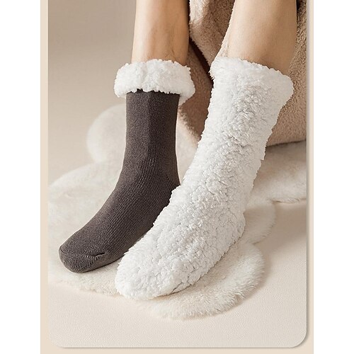 Men's 1 Pair Sherpa Lined Socks Stockings Crew Socks Slipper Socks Solid Color Home Warm Winter Black khaki Light Gray
Men's 1 Pair Sherpa Lined Socks Stockings Crew Socks Slipper Socks Solid Color Home Warm Winter Black khaki Light Gray