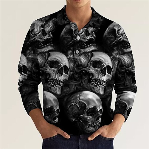 Per uomo POLO Camicia da golf Golf Teschi Stampe astratte Collo ripiegabile Rosso Grigio Stampa 3D Esterno Strada Manica lunga Bottone giù Stampa Abbigliamento Fantastico Originale Informale Punk e
Per uomo POLO Camicia da golf Golf Teschi Stampe astratte Collo ripiegabile Rosso Grigio Stampa 3D Esterno Strada Manica lunga Bottone giù Stampa Abbigliamento Fantastico Originale Informale Punk e
