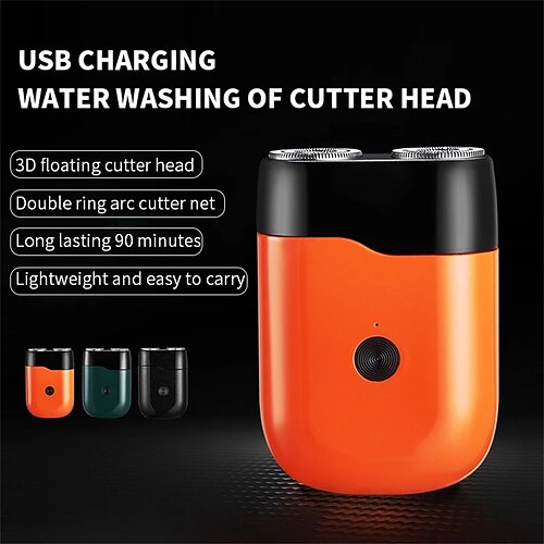 Portable Electric Shaver for Men Double Ring Razor Mesh Shaver Washable USB Rechargeable Mini Barbeador eltrico masculino
Portable Electric Shaver for Men Double Ring Razor Mesh Shaver Washable USB Rechargeable Mini Barbeador eltrico masculino