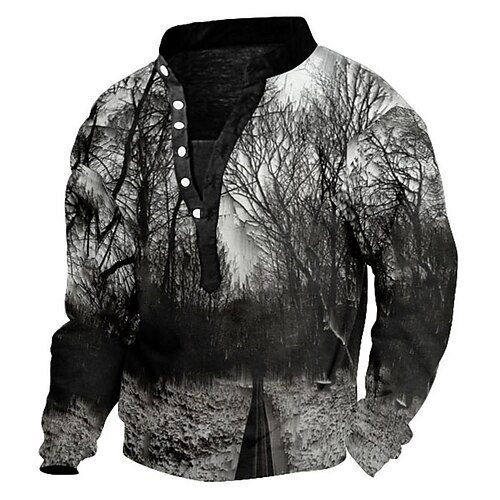Men's Sweatshirt Dark Gray Standing Collar Henley Landscape 3D Print Casual 3D Print 3D Print Casual Spring Fall Winter Clothing Apparel Hoodies Sweatshirts
Men's Sweatshirt Dark Gray Standing Collar Henley Landscape 3D Print Casual 3D Print 3D Print Casual Spring Fall Winter Clothing Apparel Hoodies Sweatshirts