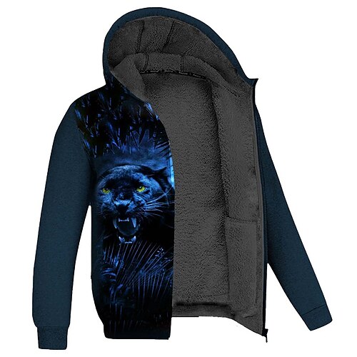 Men's Fleece Jacket Full Zip Hoodie Fleece Hoodie Sherpa Jacket Blue Orange Brown Hooded Animal Tiger Graphic Prints Zipper Print Sports & Outdoor Daily Sports 3D Print Fleece Streetwear Designer
Men's Fleece Jacket Full Zip Hoodie Fleece Hoodie Sherpa Jacket Blue Orange Brown Hooded Animal Tiger Graphic Prints Zipper Print Sports & Outdoor Daily Sports 3D Print Fleece Streetwear Designer