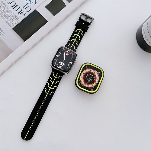 1PC Smart Watch Band with Case Compatible with Apple iWatch Apple Watch Ultra 49mm Series 8/7/6/5/4/3/2/1 / SE SmartWatch Band with Case for iWatch Smartwatch Strap Wristband Silicone Adjustable
1PC Smart Watch Band with Case Compatible with Apple iWatch Apple Watch Ultra 49mm Series 8/7/6/5/4/3/2/1 / SE SmartWatch Band with Case for iWatch Smartwatch Strap Wristband Silicone Adjustable