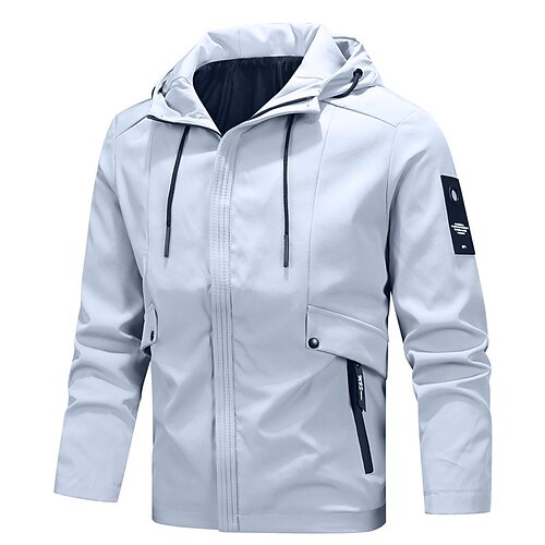 Men's Windbreaker Durable Casual / Daily Daily Wear Vacation To-Go Zipper Hooded Comfort Leisure Jacket Outerwear Solid / Plain Color Pocket Military Green Beige Black
Men's Windbreaker Durable Casual / Daily Daily Wear Vacation To-Go Zipper Hooded Comfort Leisure Jacket Outerwear Solid / Plain Color Pocket Military Green Beige Black