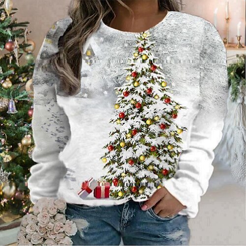 Women's Plus Size Christmas Tops Pullover Sweatshirt Graphic Deer Long Sleeve Fashion Casual Festival Party Polyester Winter Fall Green Black
Women's Plus Size Christmas Tops Pullover Sweatshirt Graphic Deer Long Sleeve Fashion Casual Festival Party Polyester Winter Fall Green Black