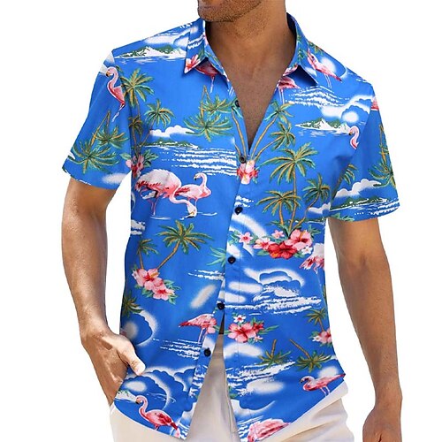 Men's Summer Hawaiian Shirt Floral Flamingo Plants Turndown Blue Red Light Blue Outdoor Street Short Sleeves Button-Down Print Clothing Apparel Fashion Casual Soft Breathable
Men's Summer Hawaiian Shirt Floral Flamingo Plants Turndown Blue Red Light Blue Outdoor Street Short Sleeves Button-Down Print Clothing Apparel Fashion Casual Soft Breathable